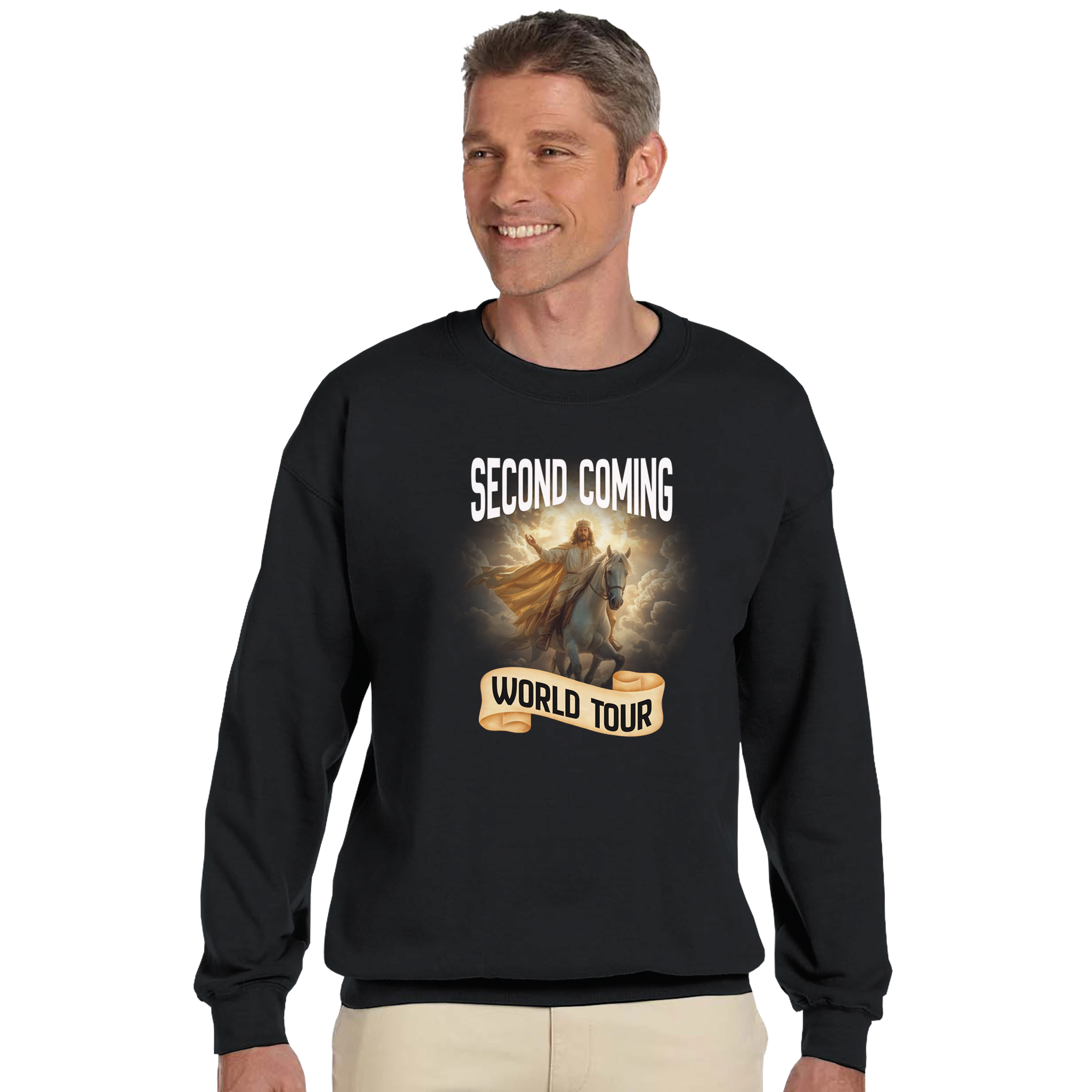 World Tour | Classic Unisex Crewneck Sweatshirt | Gildan® 18000 Black